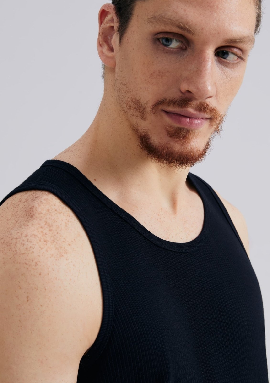 Vista 3 Regata Básica Masculina Slim Em Ribana Canelada Hering preto Hering preto
