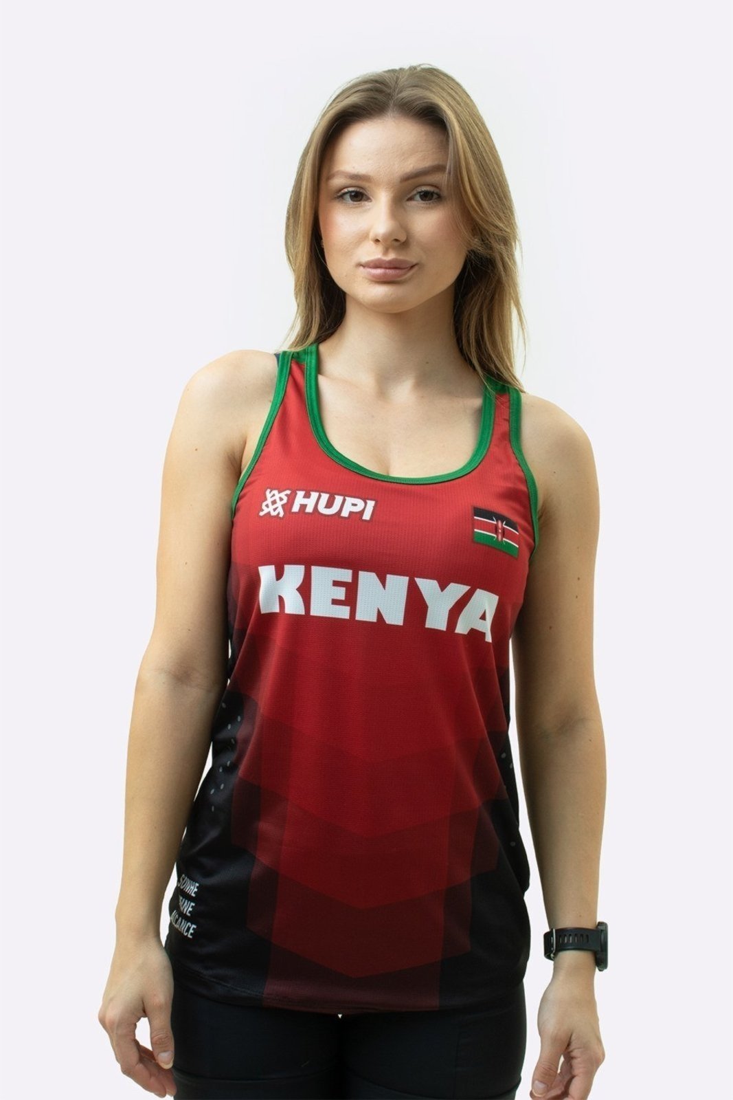 Regata Feminina HUPI Kenya Soul, Cor: PRETO/VERMELHO, Tamanho: G Preto