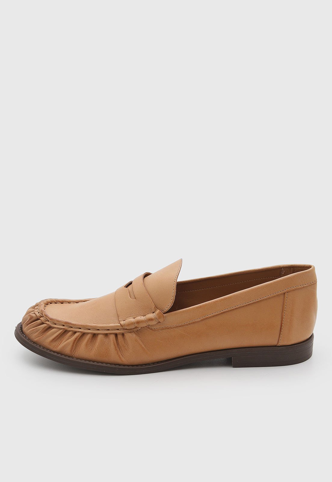 Mocassim Feminino Arezzo Couro Bege