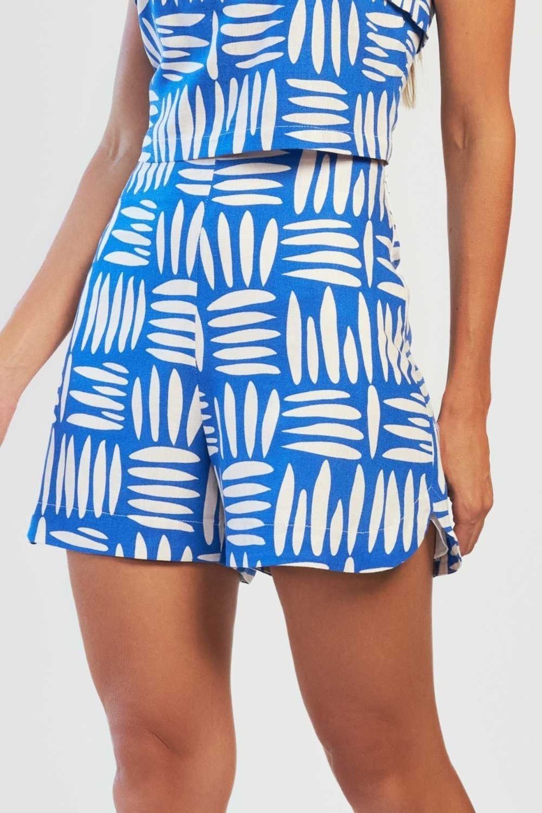 Short Vanibele Linho Estampado