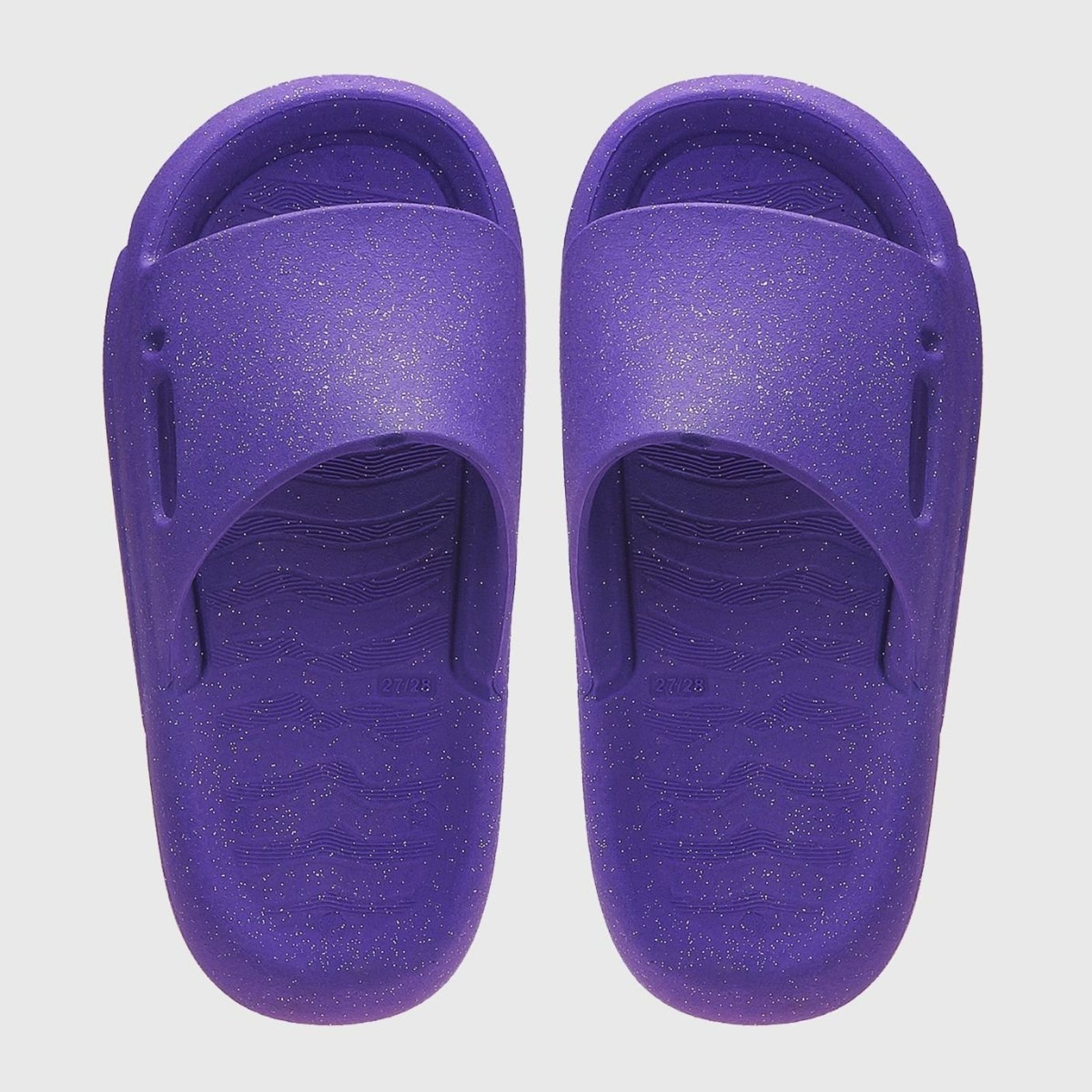 Vista 2 Infantil - Chinelo Nuvem Slide Com Glitter Confortável tep Kidstep roxo Kidstep roxo