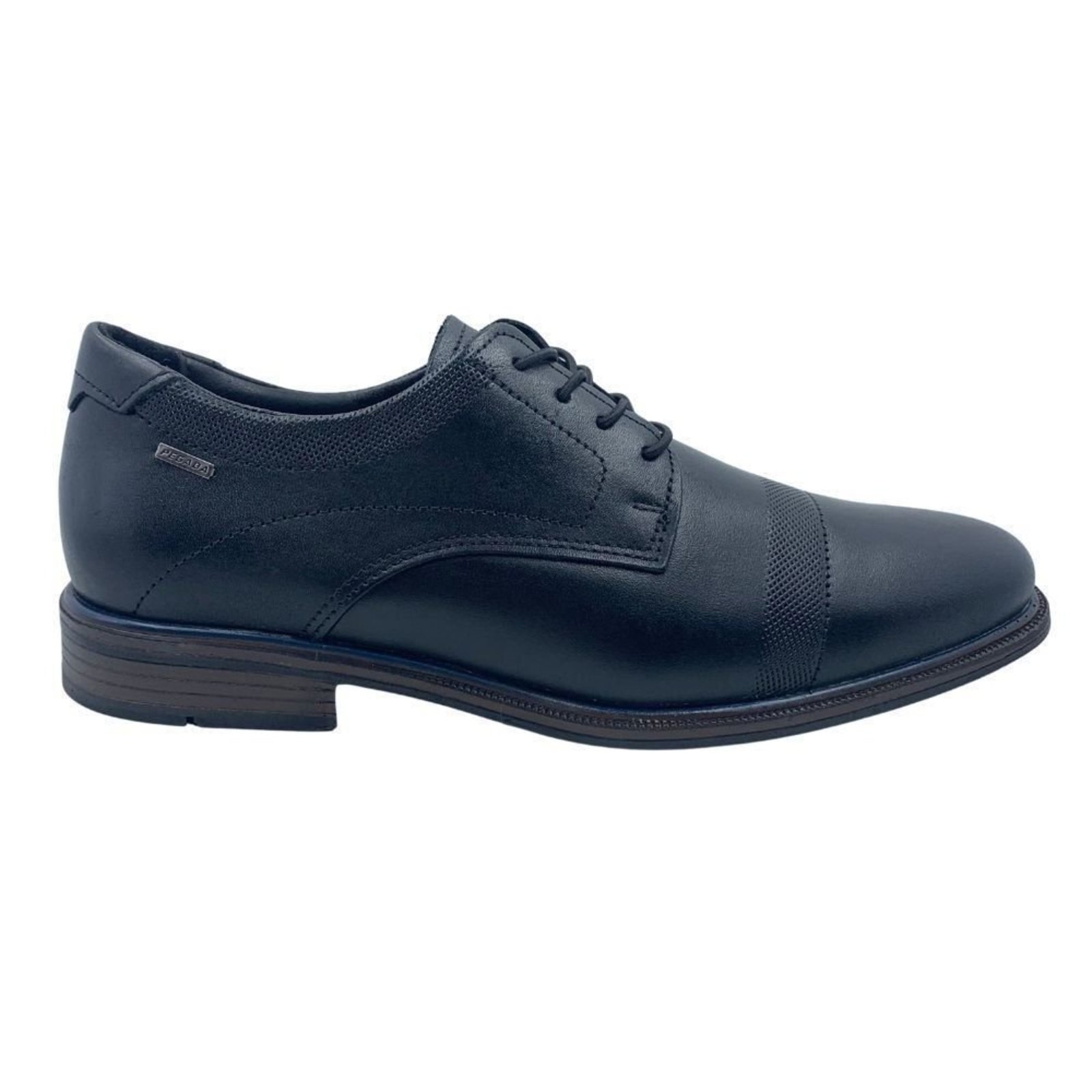 Sapato Pegada Amortech 126311 Couro Social Preto - Preto - Pegada