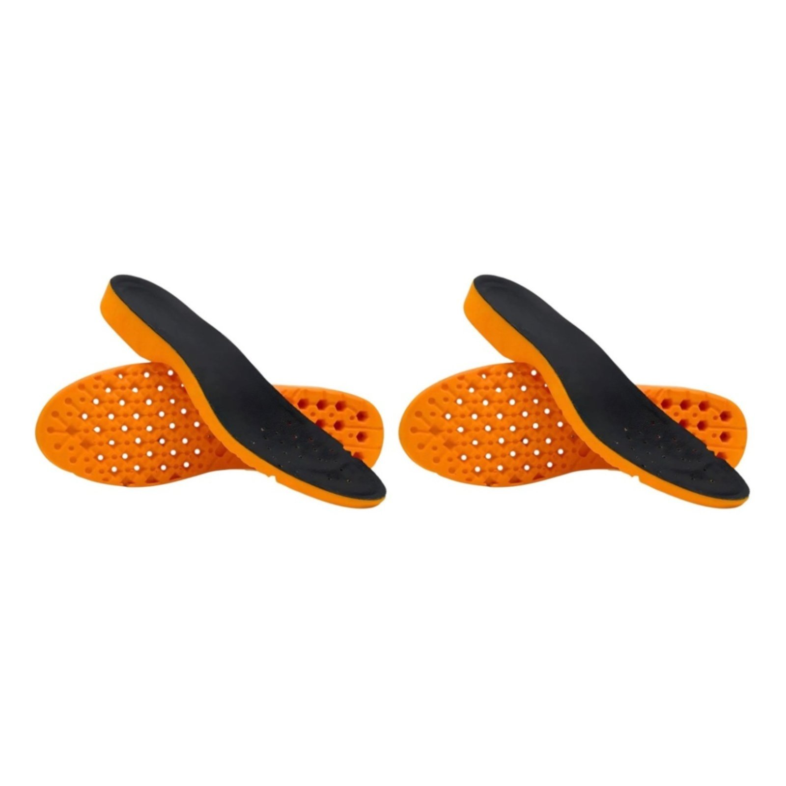 Vista 2 Kit 2 Palmilhas De Gel Anatômica De Alto Conforto Coronello laranja/preto Coronello laranja/preto