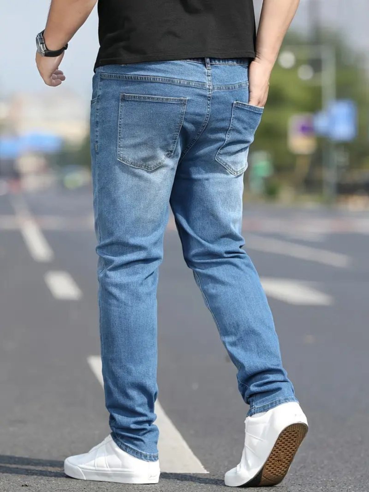 Calça Jeans 5 ESTILOS Azul Clara Masculina Conforto, Estilo Premium e o Fit Perfeito