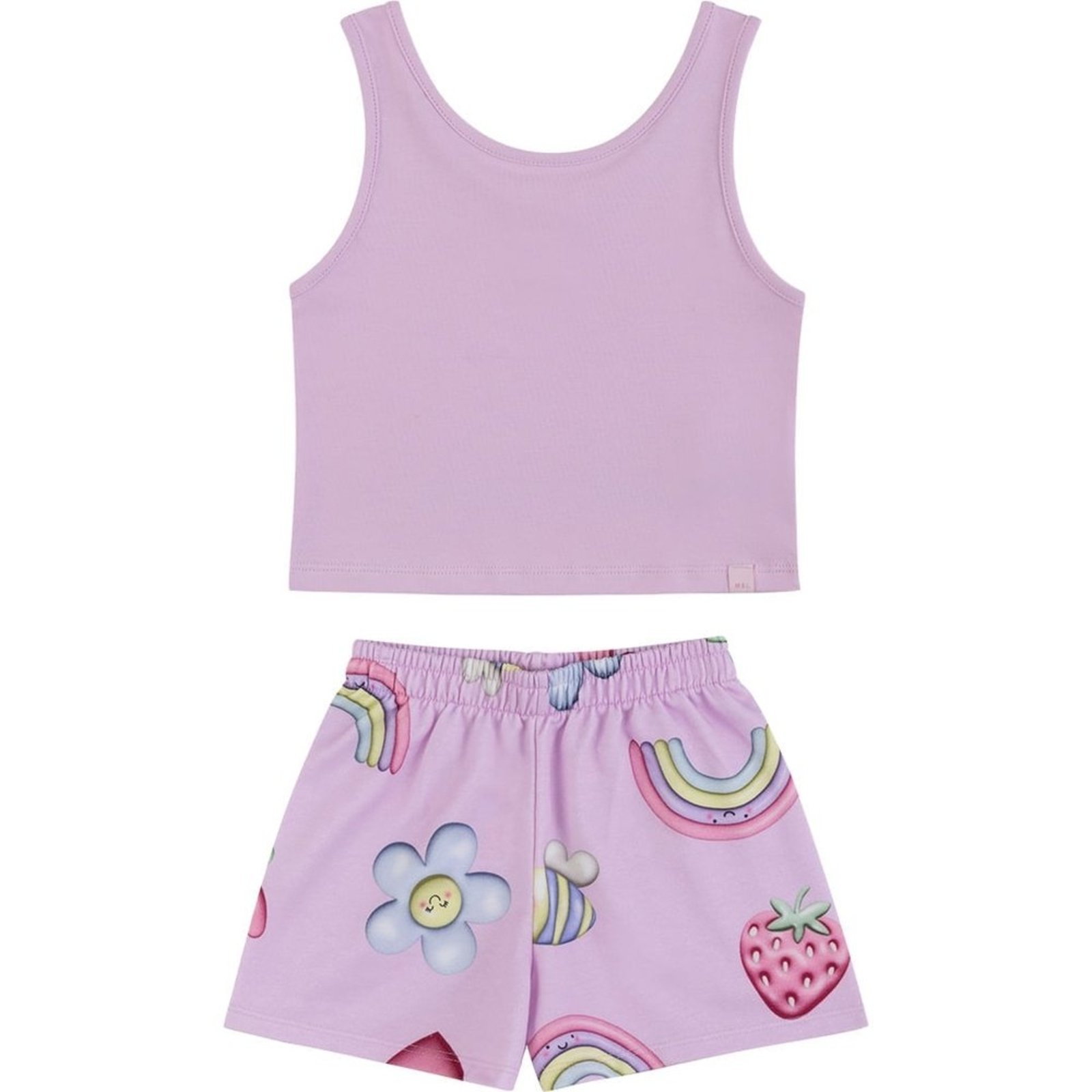 Infantil - Conjunto Curto Estampado Menina Marisol