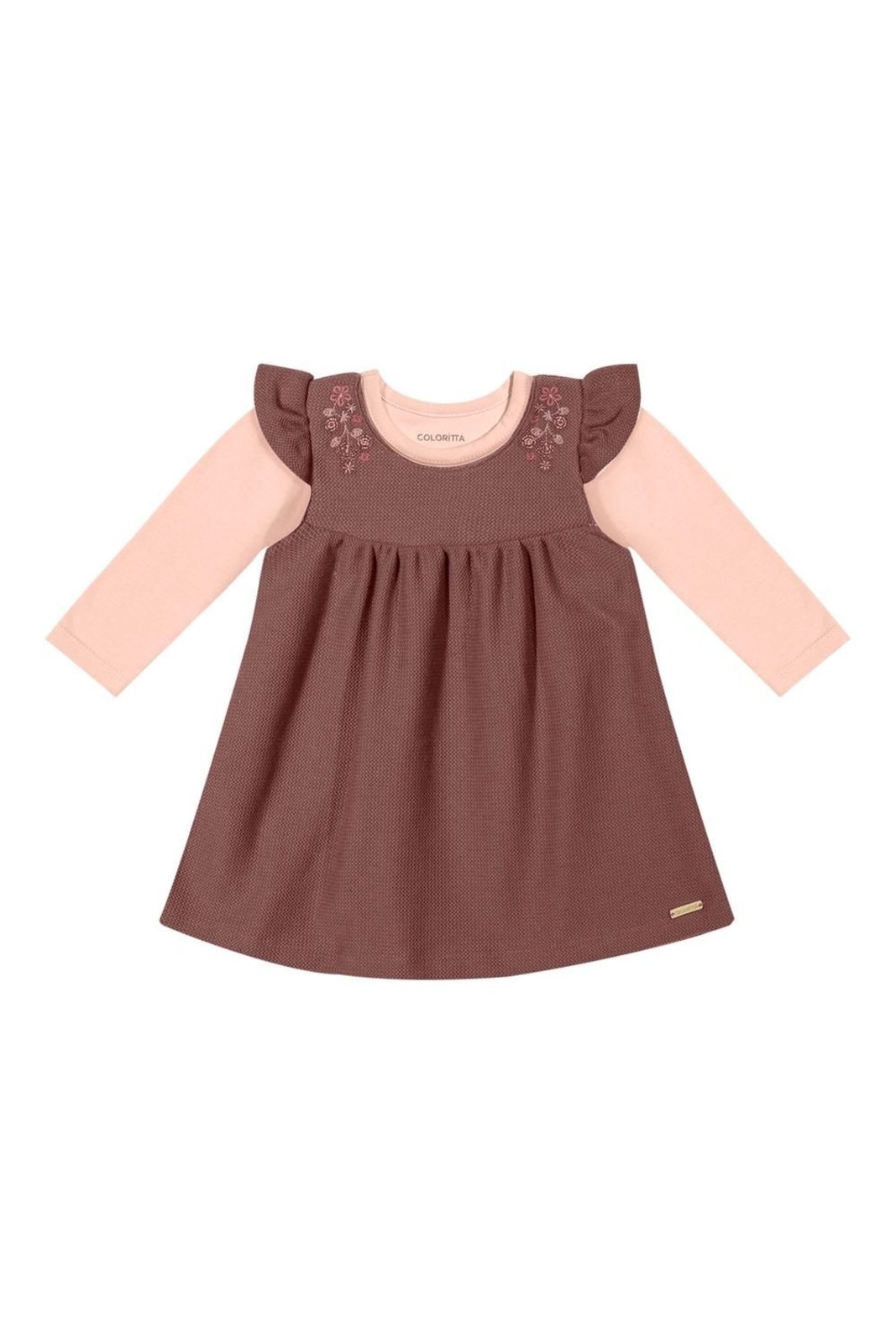 Infantil - Conjunto Menina Bordado Floral Colorittá Rosa