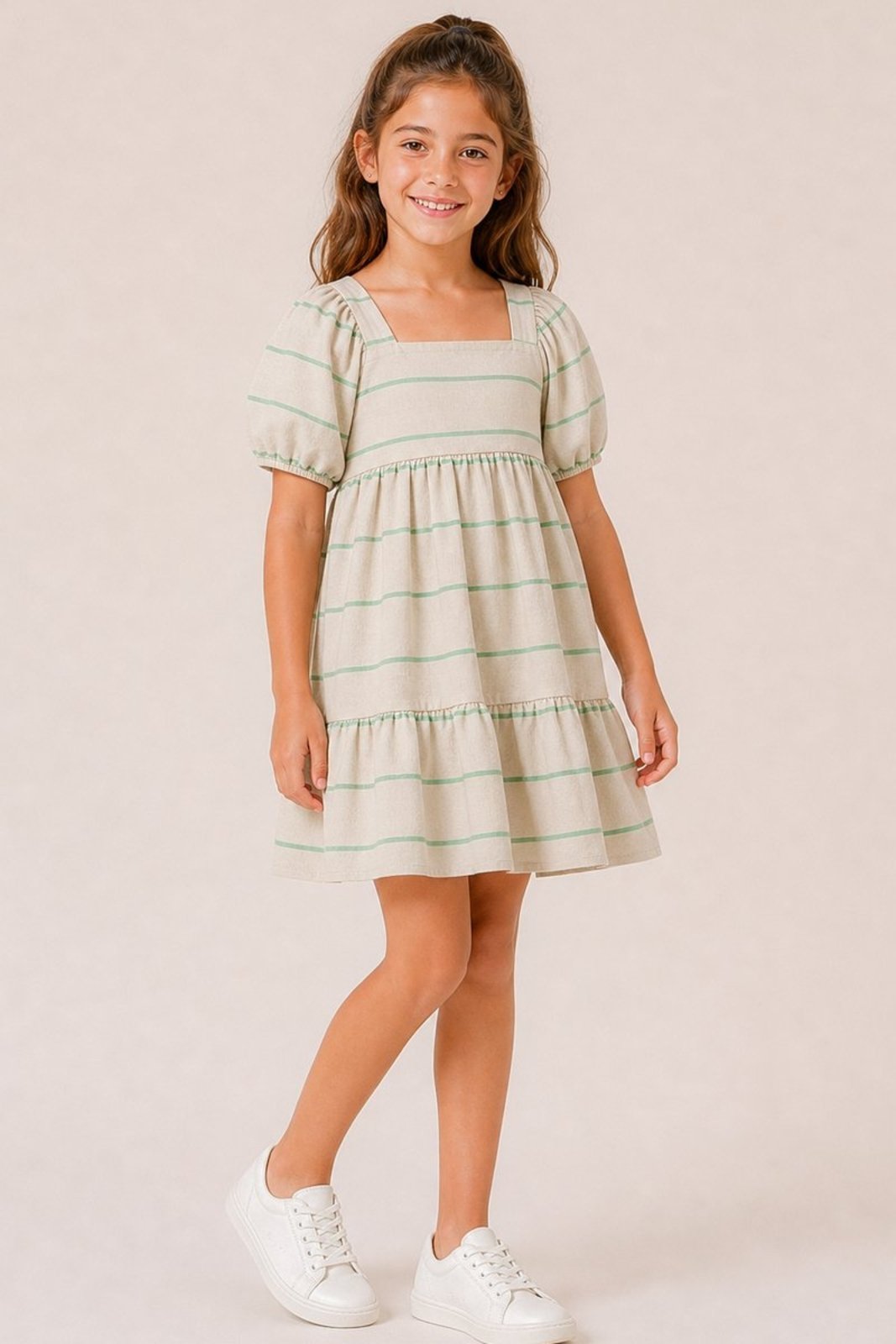 Infantil - Vestido Bugbee em Tecido Verde
