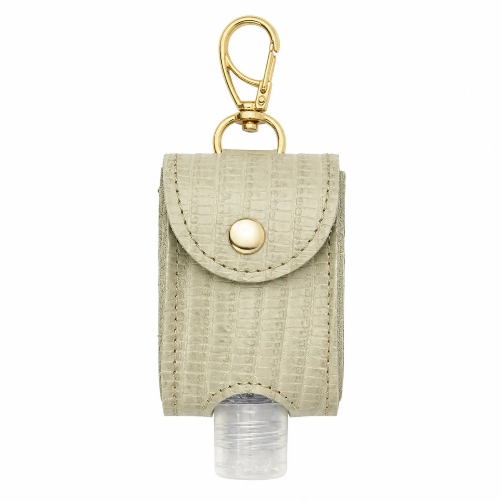 Chaveiro Charm Bag para Álcool Gel em Couro Artlux 8001 Off White