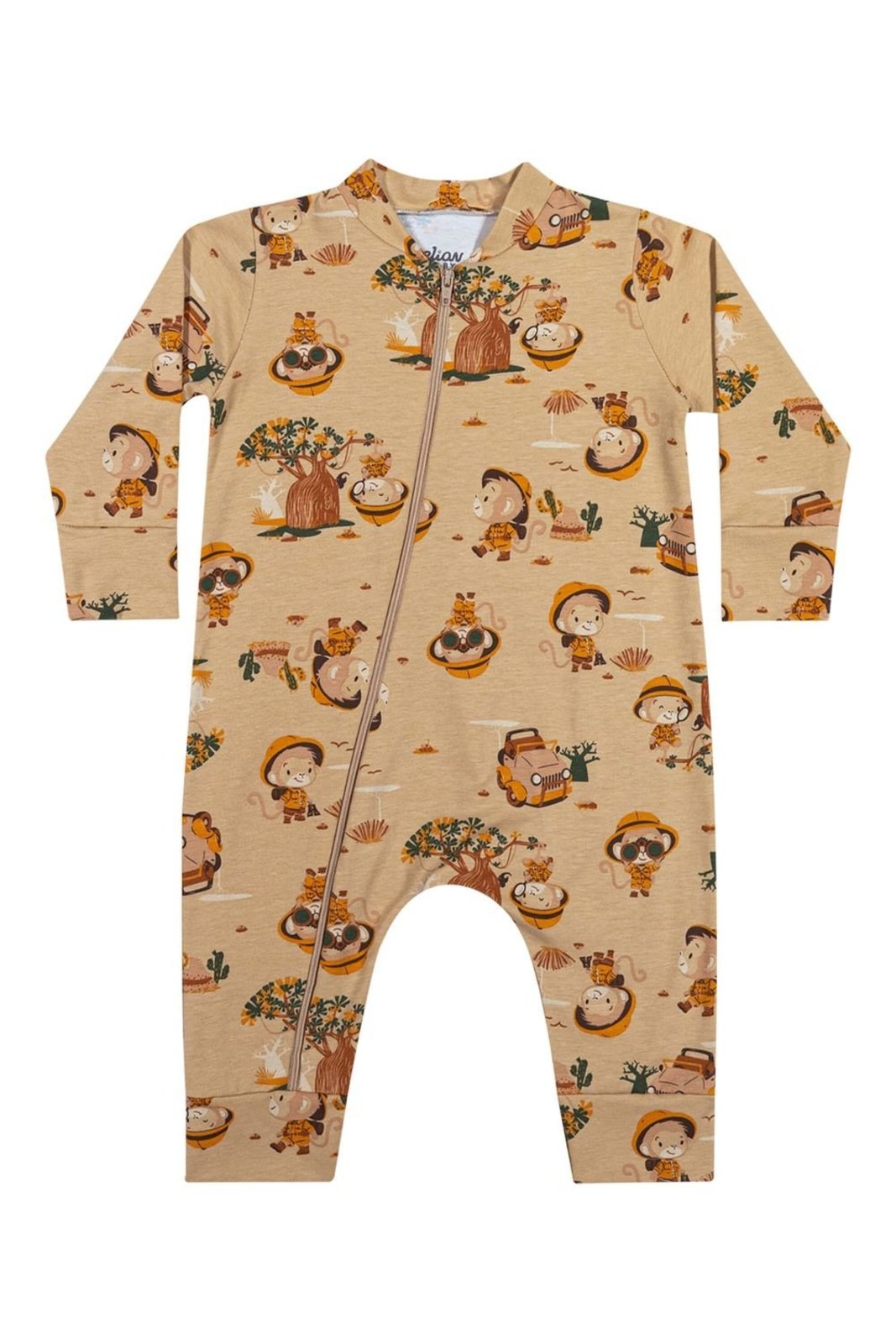 Infantil - Macacão Menino Cotton Zíper Elian Marrom