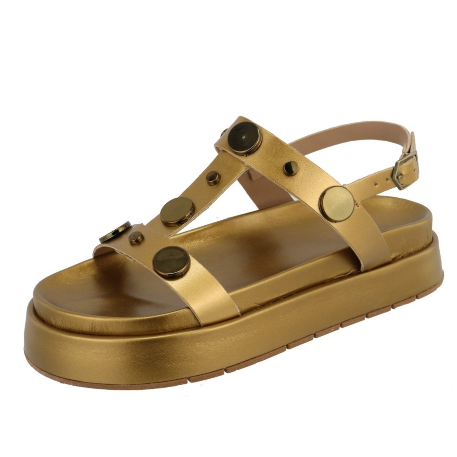 Sandália Papete Feminina Flat Sola Alta Lançamento Verão Bronze Vianza