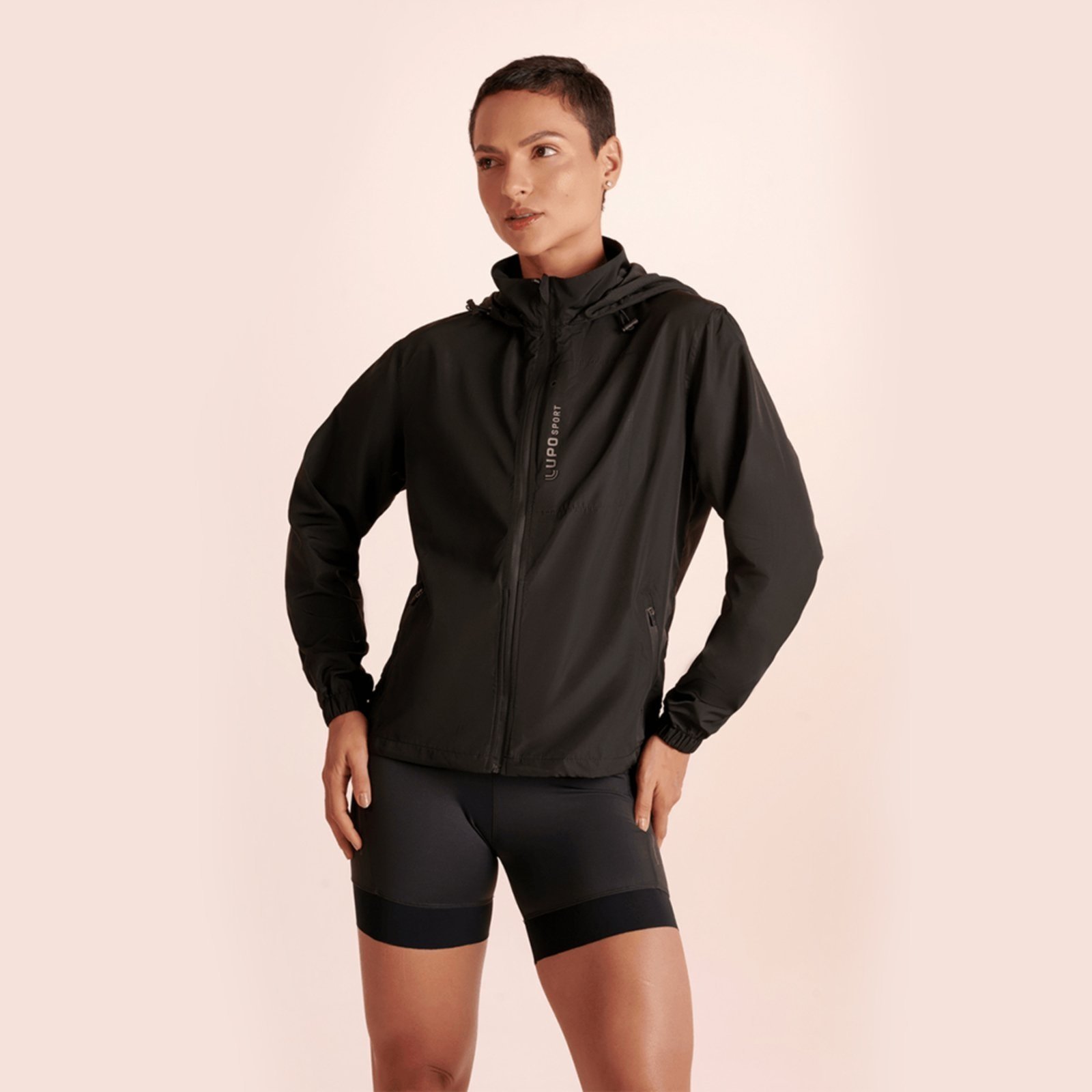 Jaqueta Windbreak Feminina Importada Lupo 77121 Preto