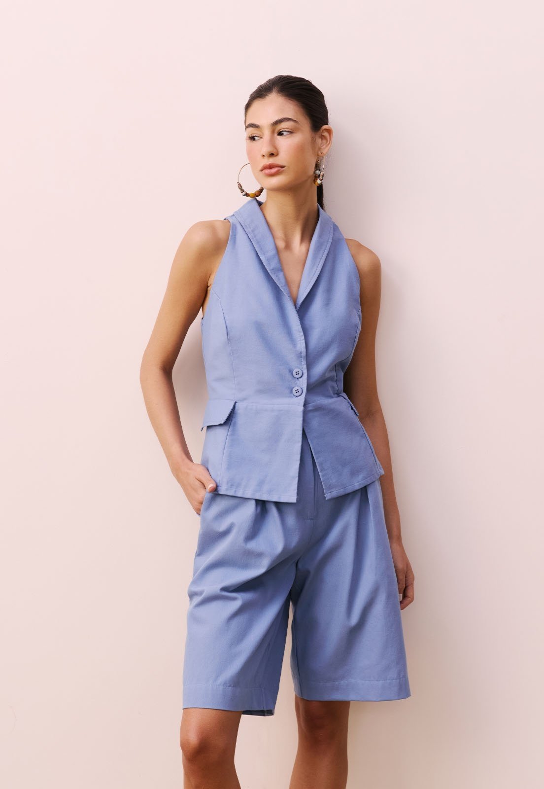 Vista 2 Colete Gola Blazer CaCay azul CaCay azul