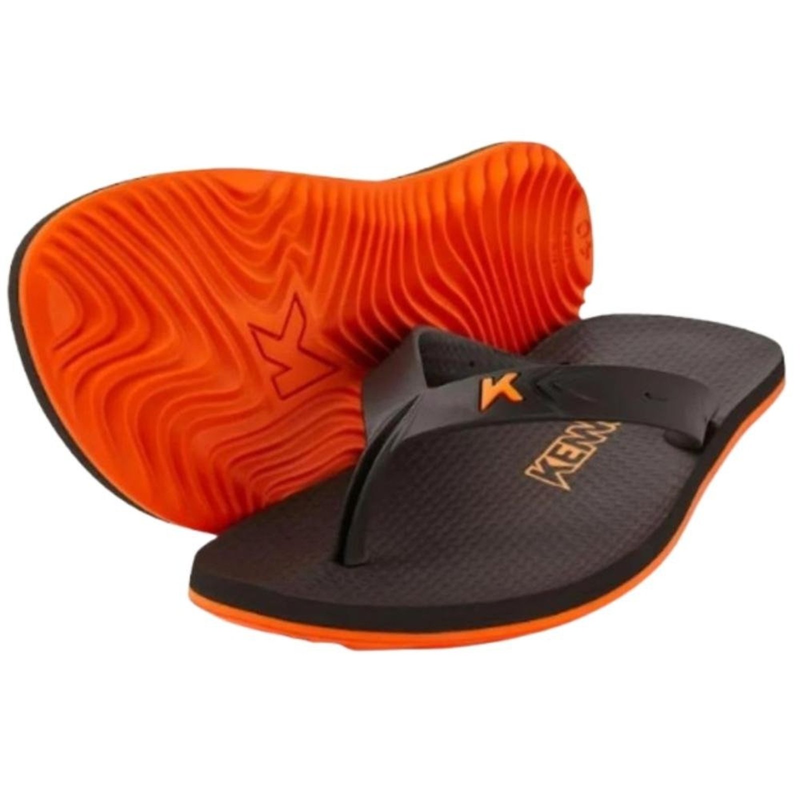 Sandália Kenner New Summer Pvc Preto/laranja 2400011000