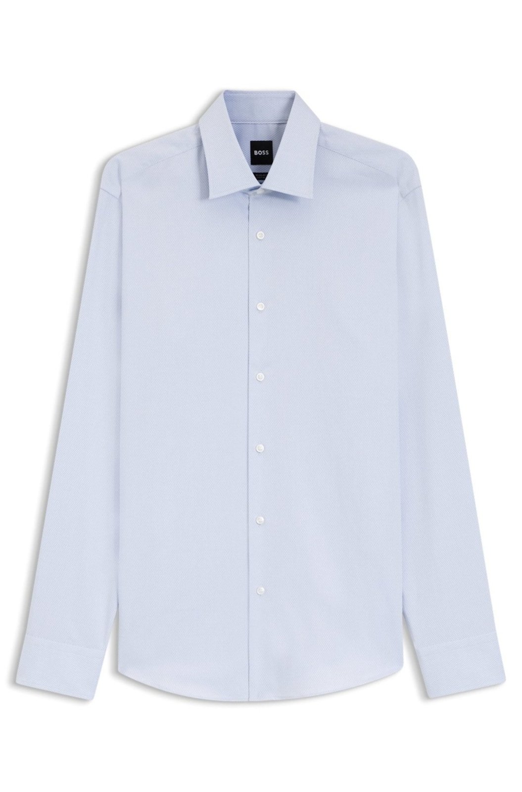 Camisa De Ajuste Regular Em Algodão Elástico