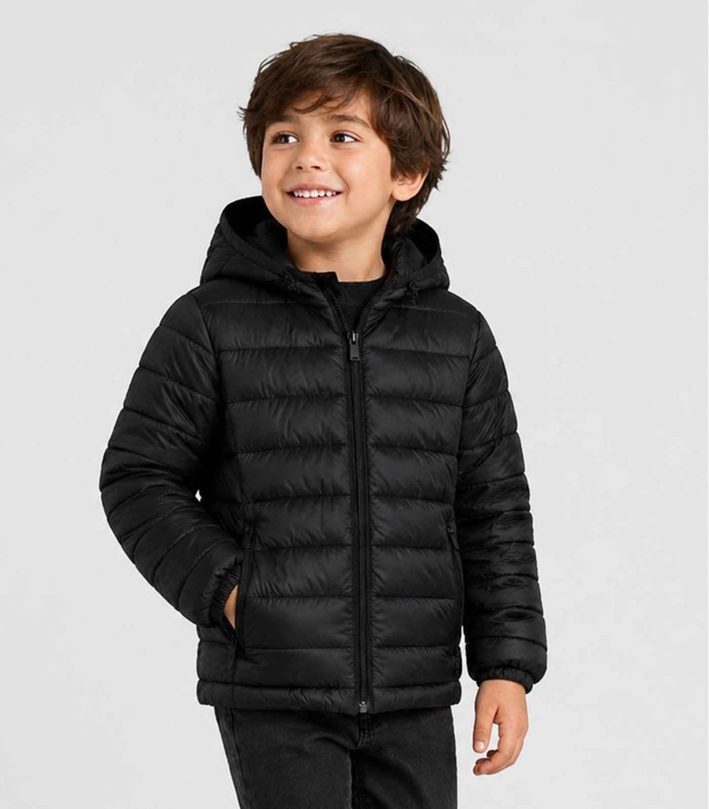 Infantil - Jaqueta Meninino Com Capuz Sea Surf Preto