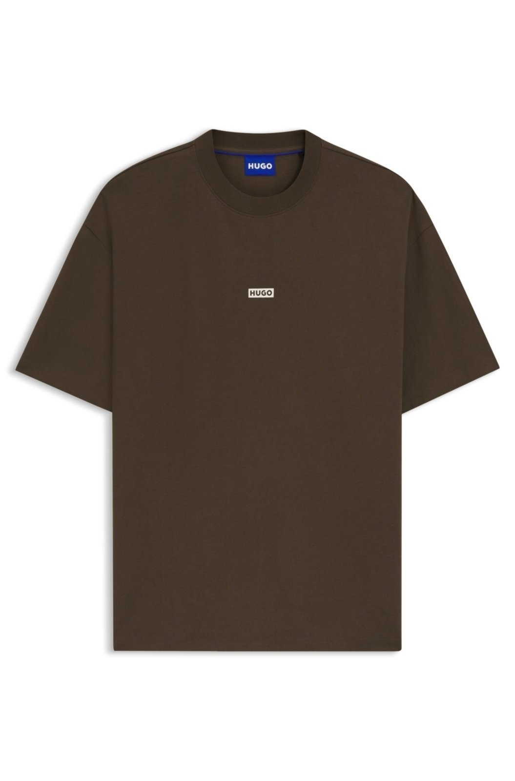 Camiseta De Ajuste Largo Em Algodão Com Logo Artístico