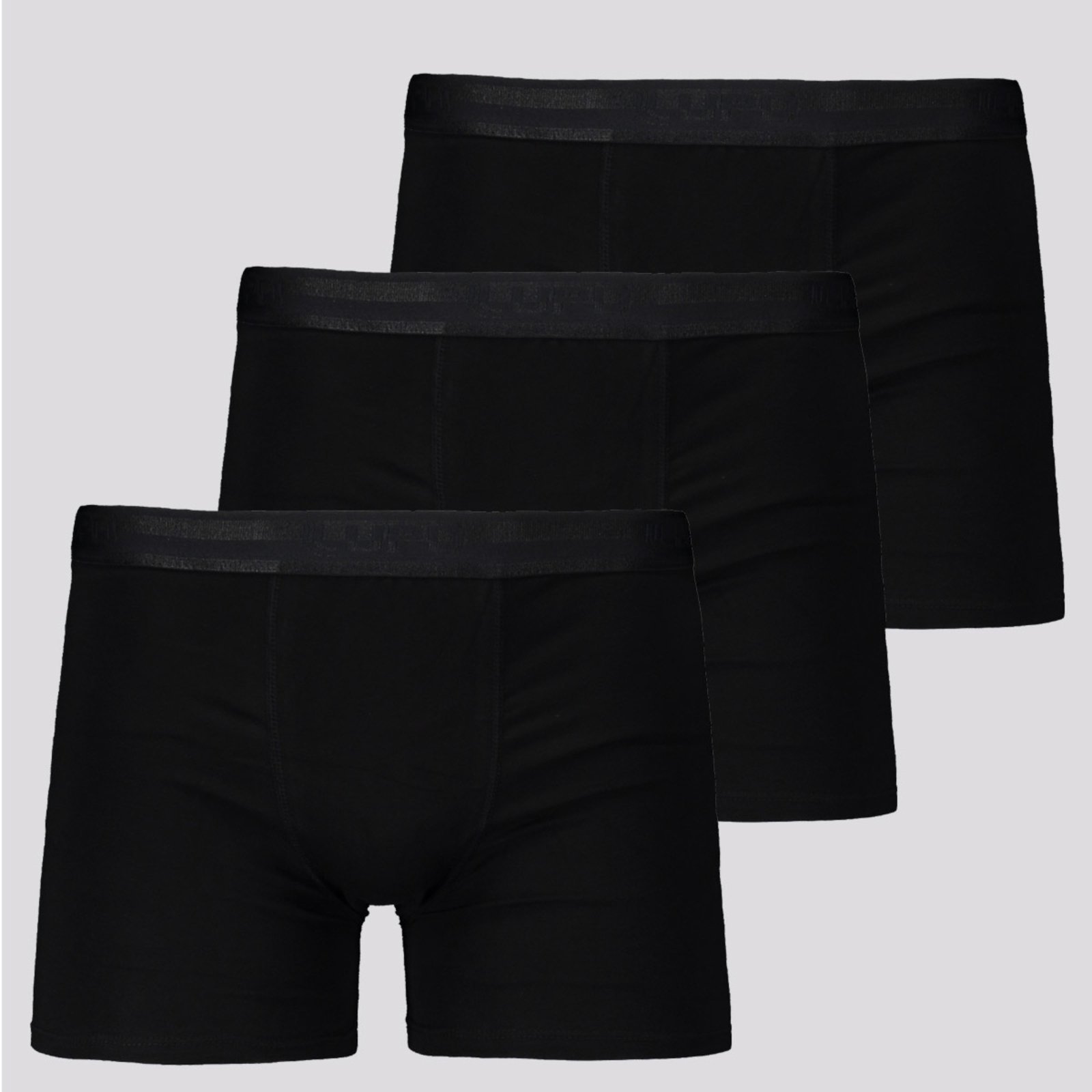 Kit de 3 Cuecas Boxer Lupo Elastic Soft Preta