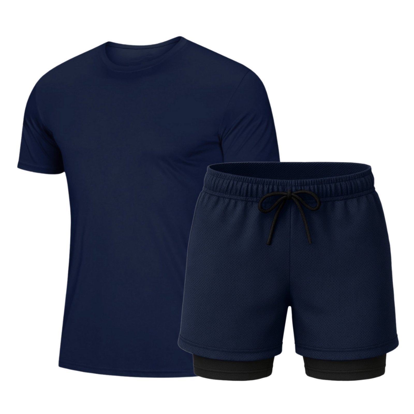 Conjunto Masculino Camiseta Dryfit e Short Térmico Liso