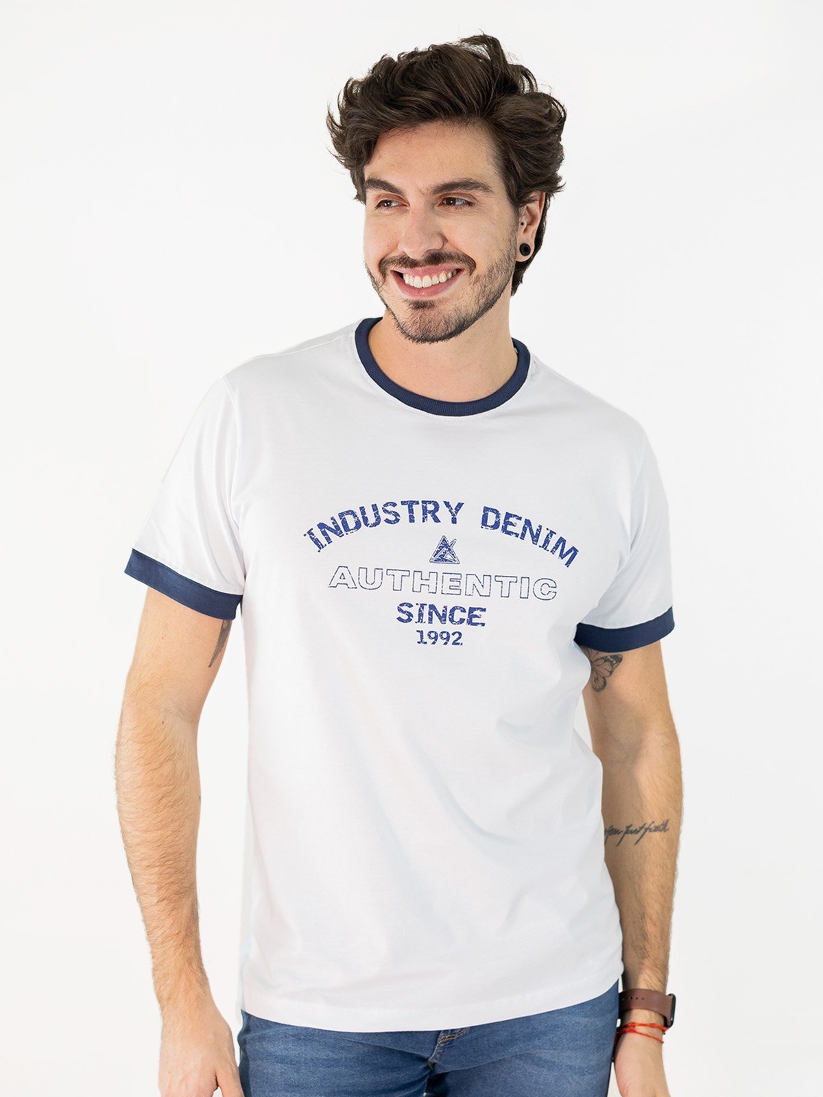 Camiseta Masculina Algodão Estampa Vintage Authentic Anticorpus