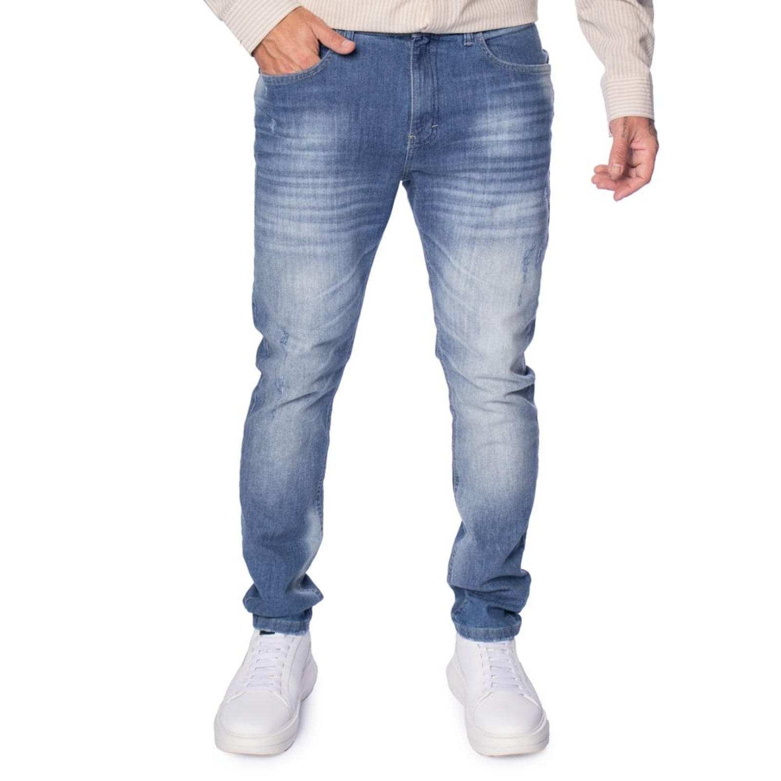 Calça Jeans Masculina Dixie Reta Azul Claro
