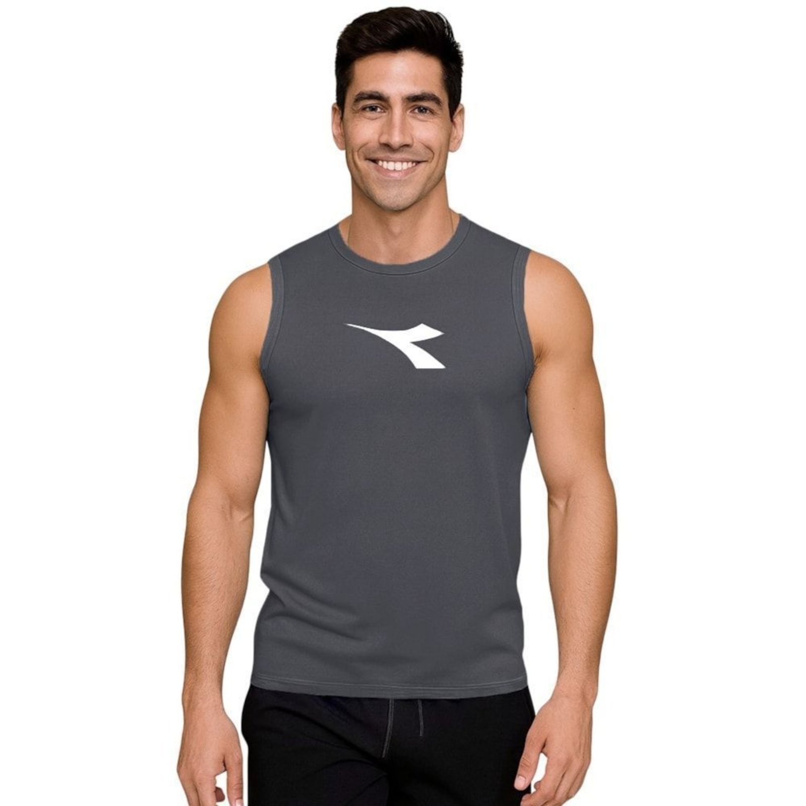 Regata Machão Diadora Big Logo Masculina - Cinza - diadora