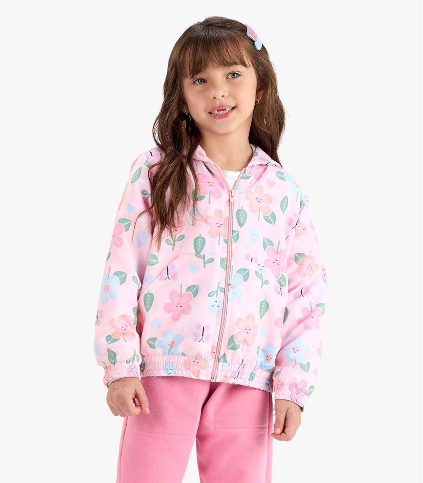 Infantil - Jaqueta Corta-Vento Rovi Rosa