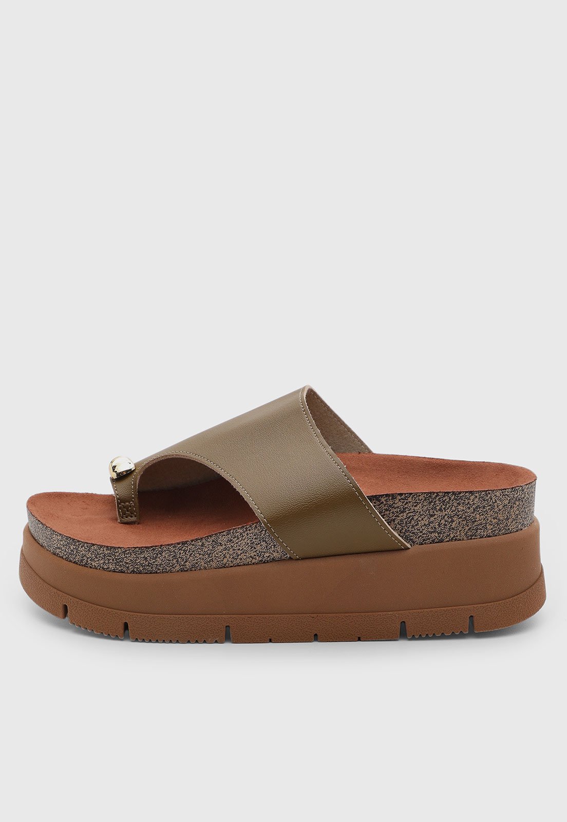 Sandália Feminina Moleca Plataforma Salto Médio Verde