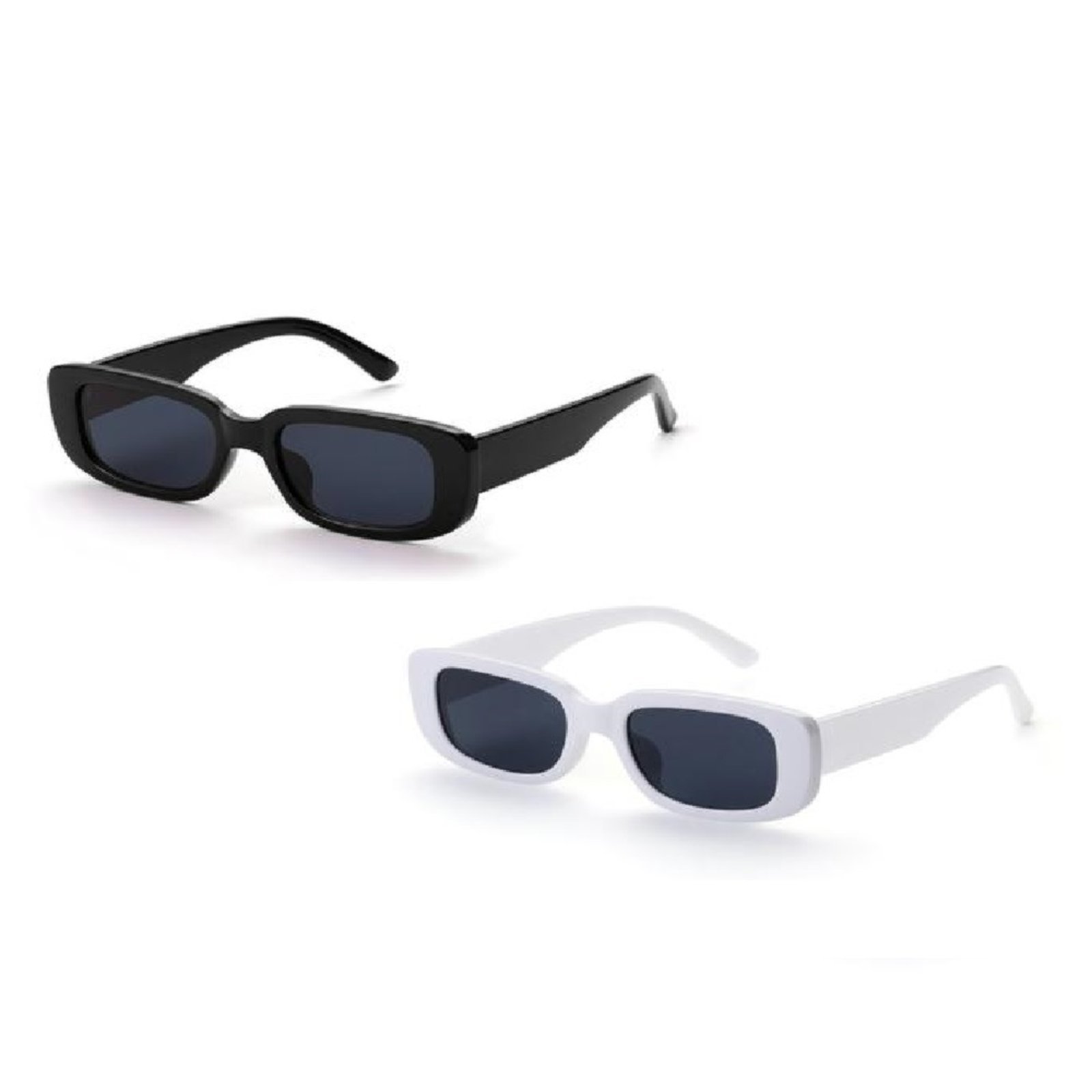Promoção Kit Óculos De Sol CHIC PARIS Retro Hype Vintage Retangular Preto
