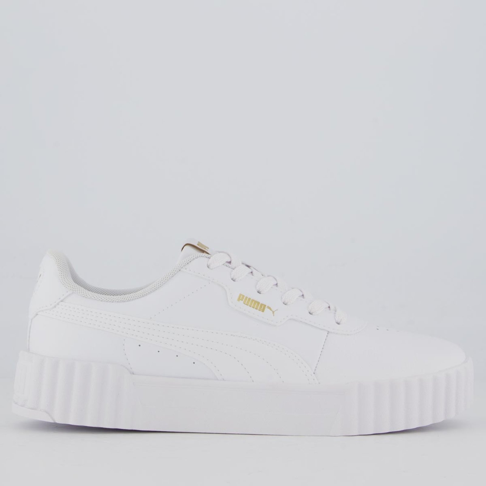 Tênis Puma Carina 3.0 Feminino Branco e Dourado