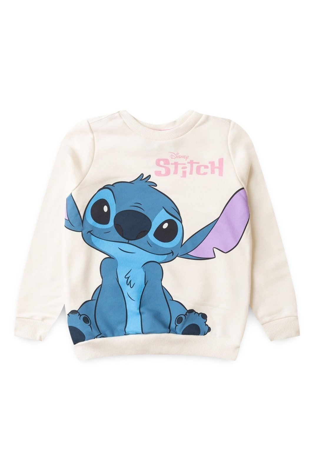 Infantil - Casaco Disney Stitch Moletom Off White