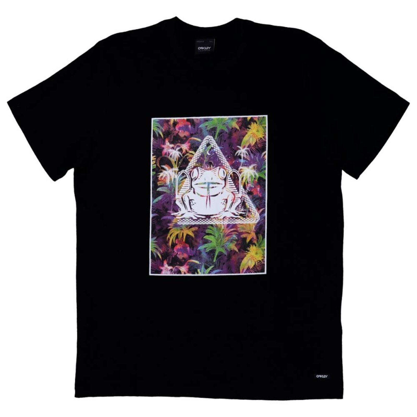 Camiseta Masculina Oakley Psy Frog Print Tee – Blackout – G Preto