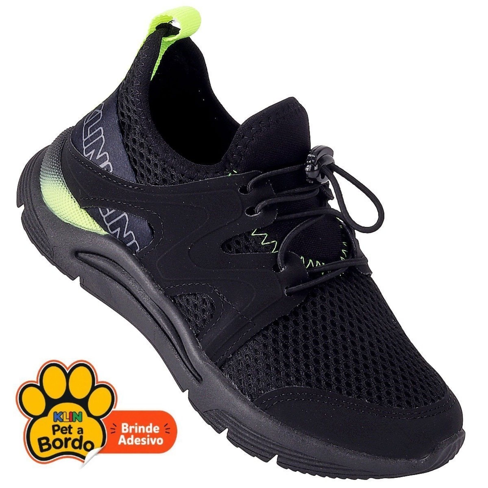 Infantil - Tenis Escolar Menino New Sport KLIN - Preto