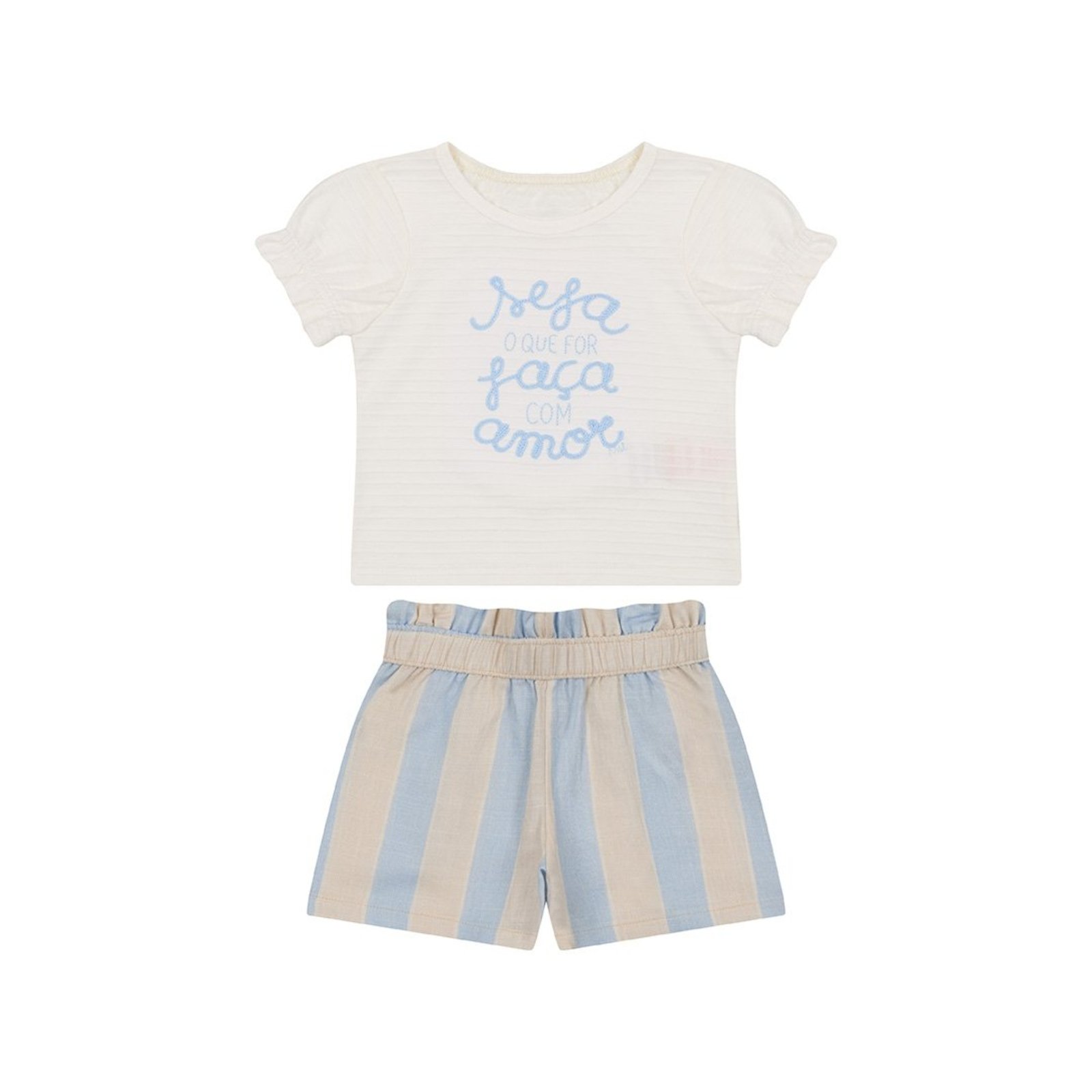 Infantil - Conjunto Curto Listra Menina Marisol