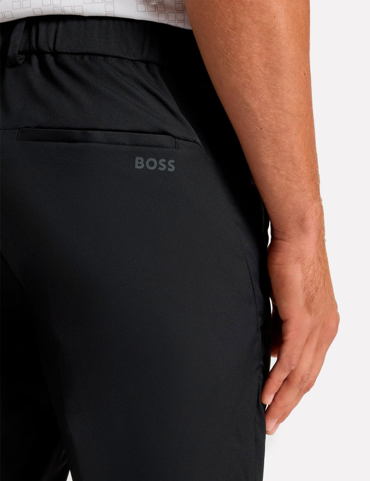 Vista 3 Calça Hugo Boss Masculina Regular Fit T_Phoenix Pro Preta preto Hugo Boss preto