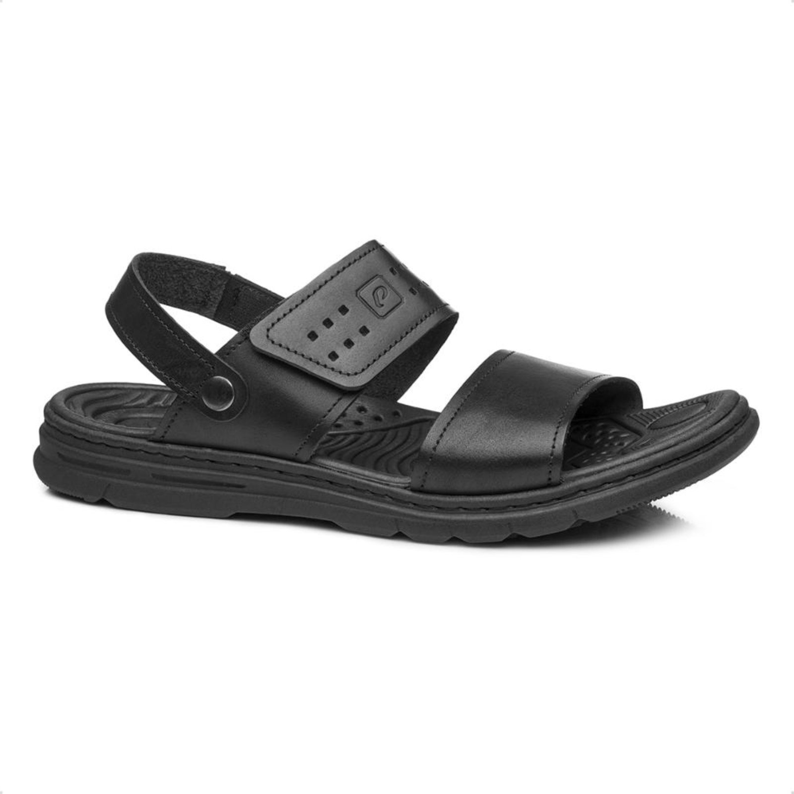 Sandália Pegada Masculina Couro 2 em 1 134203 Preto