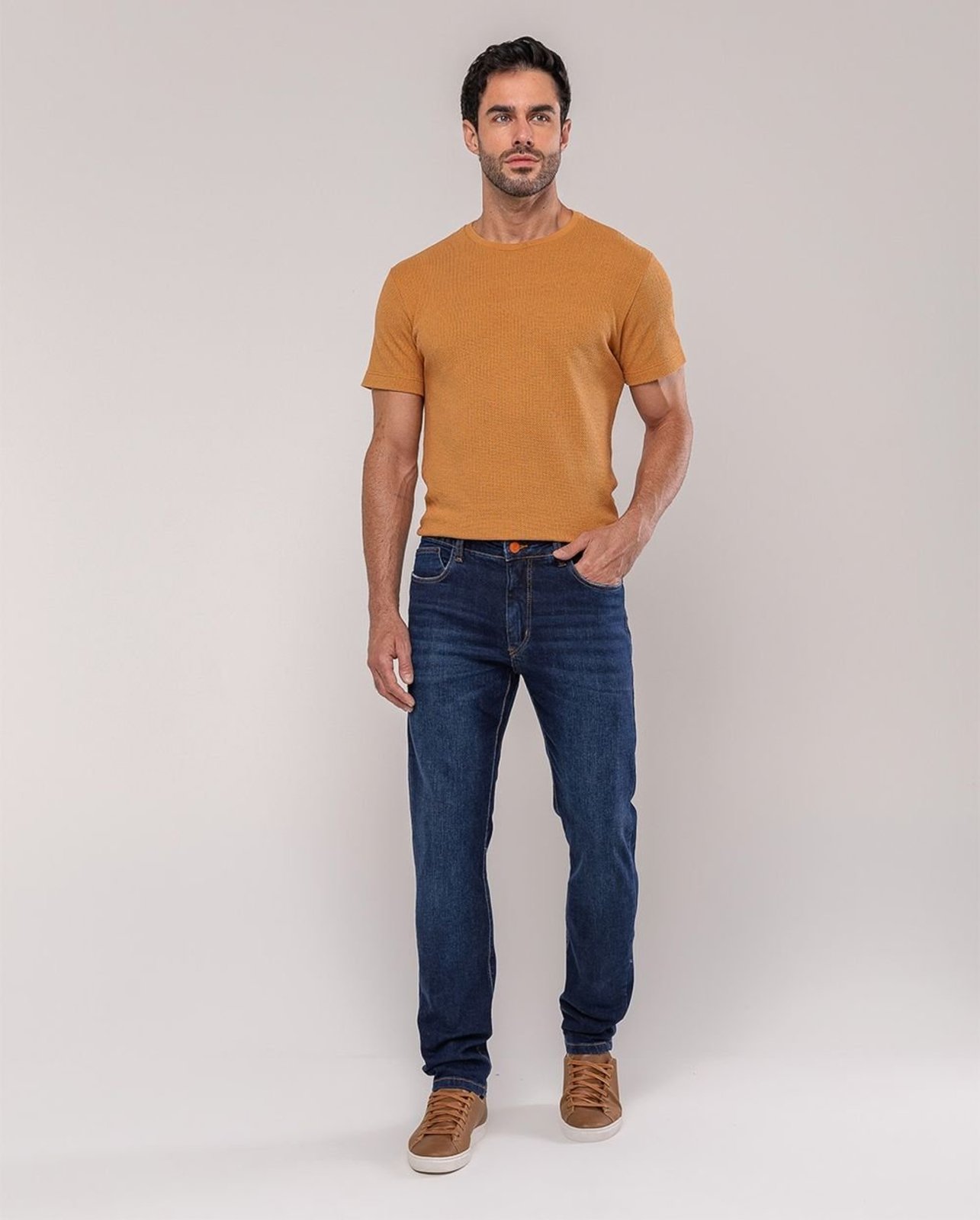 Calça Jeans Slim Fit Masculina 25157 Escura Consciência