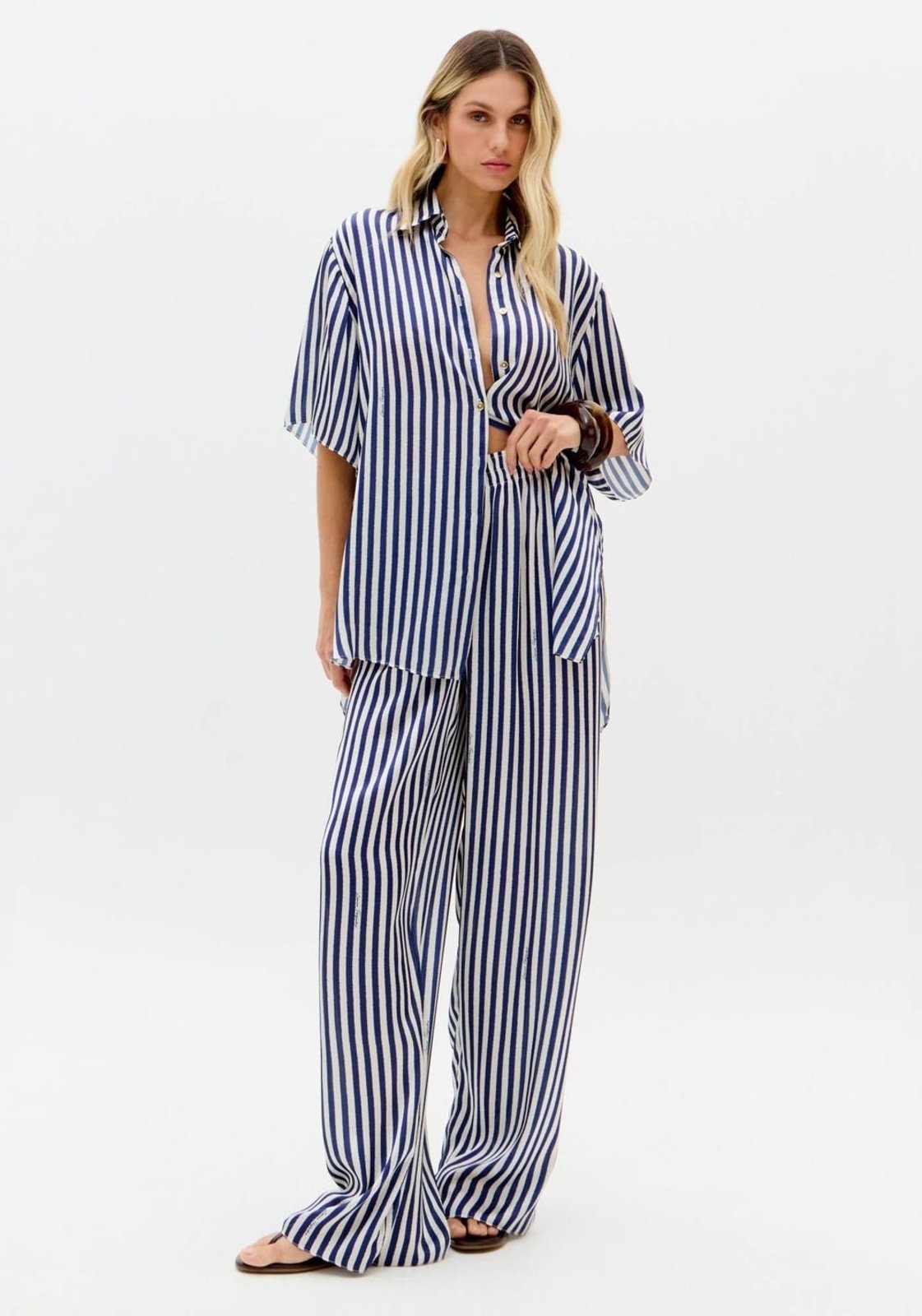 Pijama Longo Manga Curta Estampado Lança Perfume