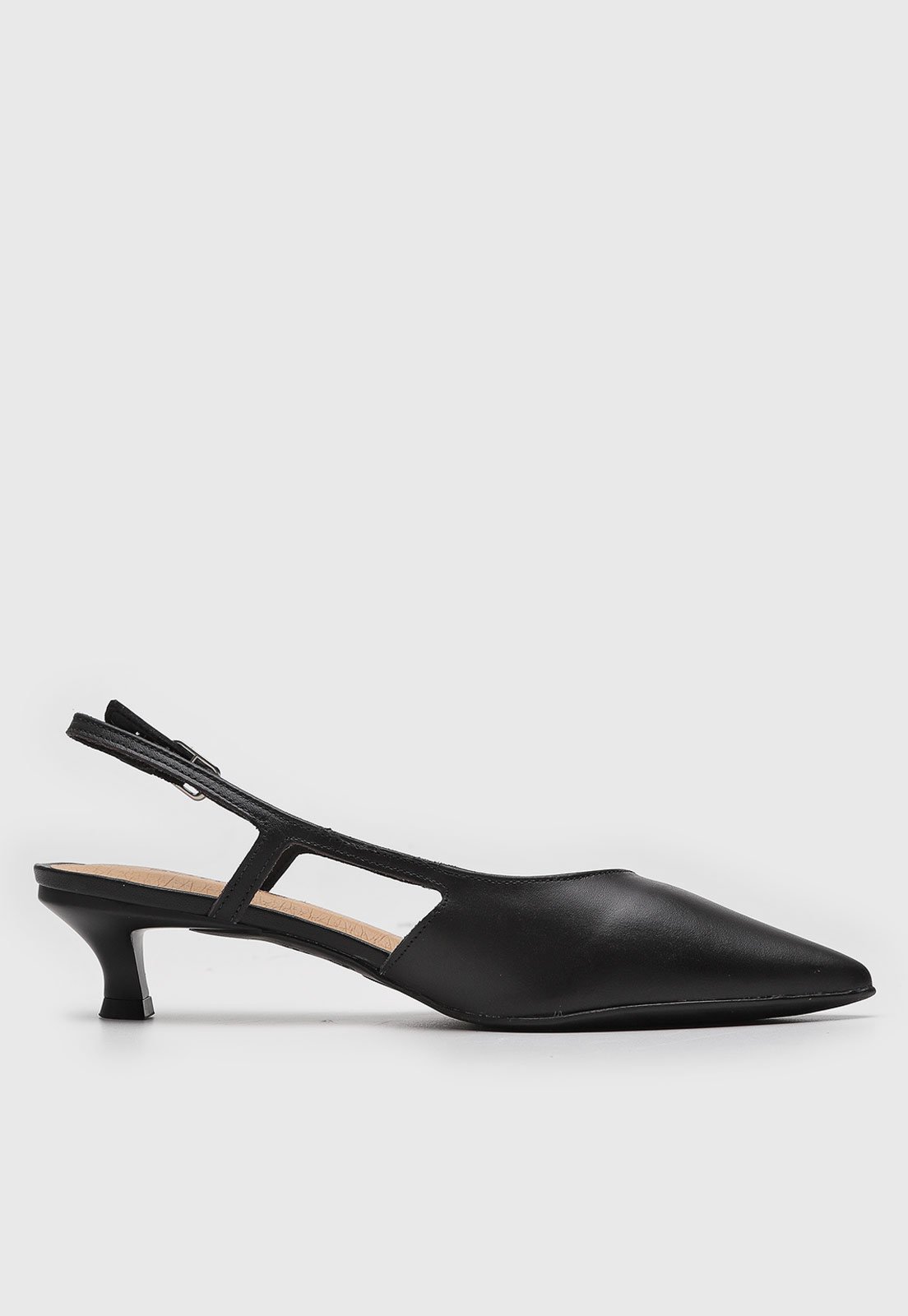 Vista 3 Scarpin Feminino Bottero Salto Baixo preto Bottero preto