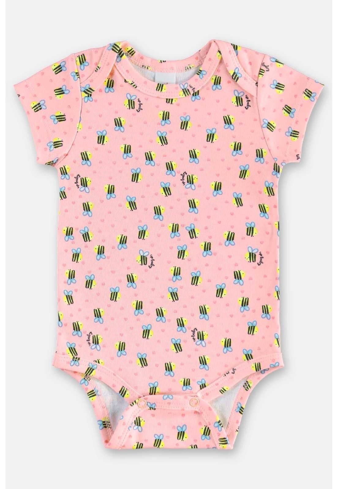 Infantil – Body em Suedine para Menina Up Baby Rosa