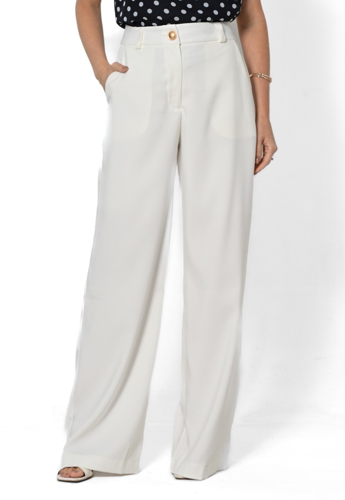 Calça Bisô Alfaiataria Reta Branca – Branca