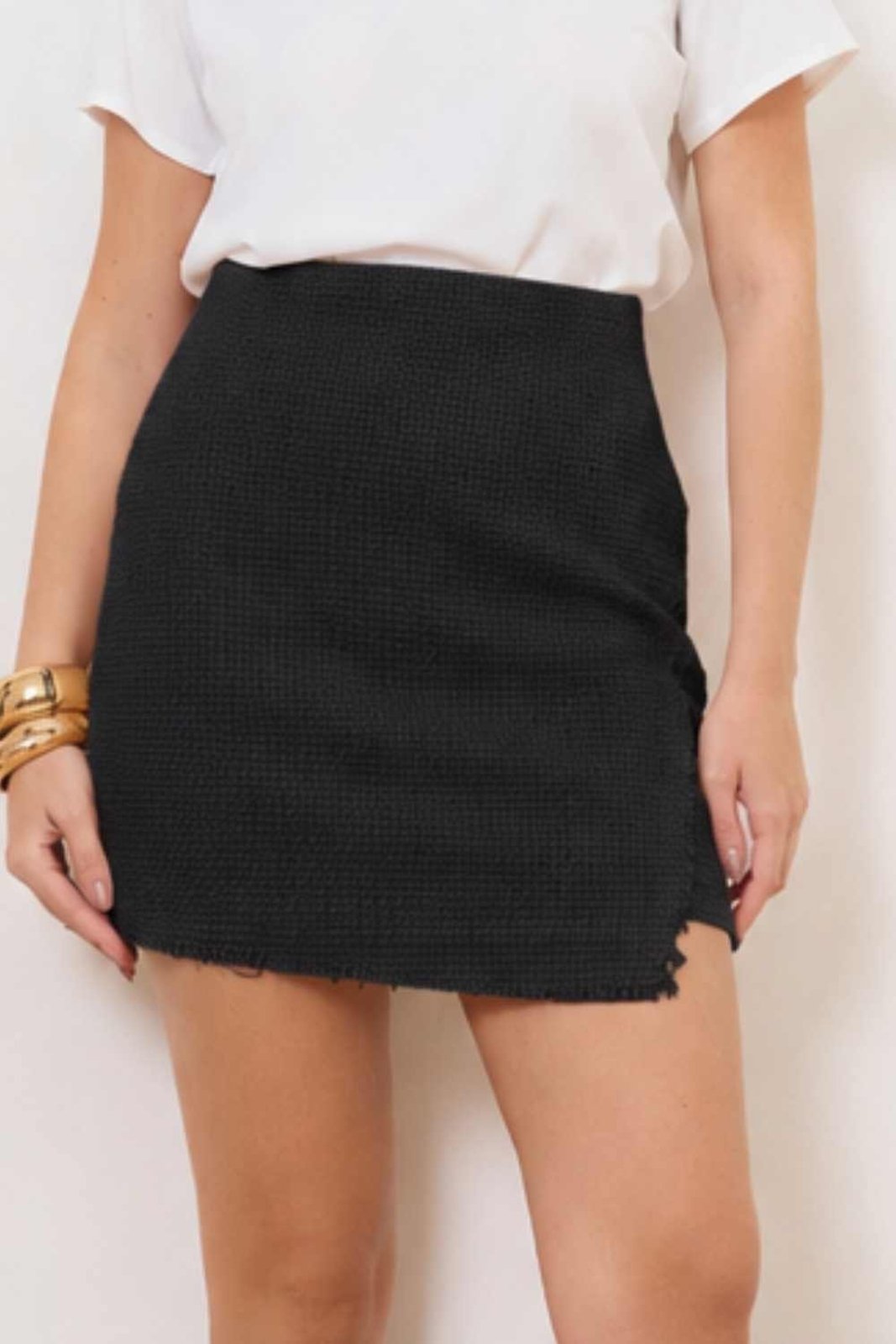 Saia Vanibele Tweed Preta