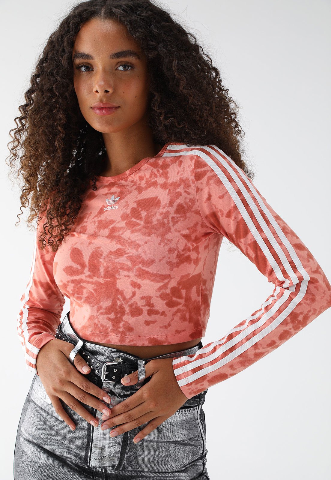 Blusa Cropped adidas Originals Acid Laranja