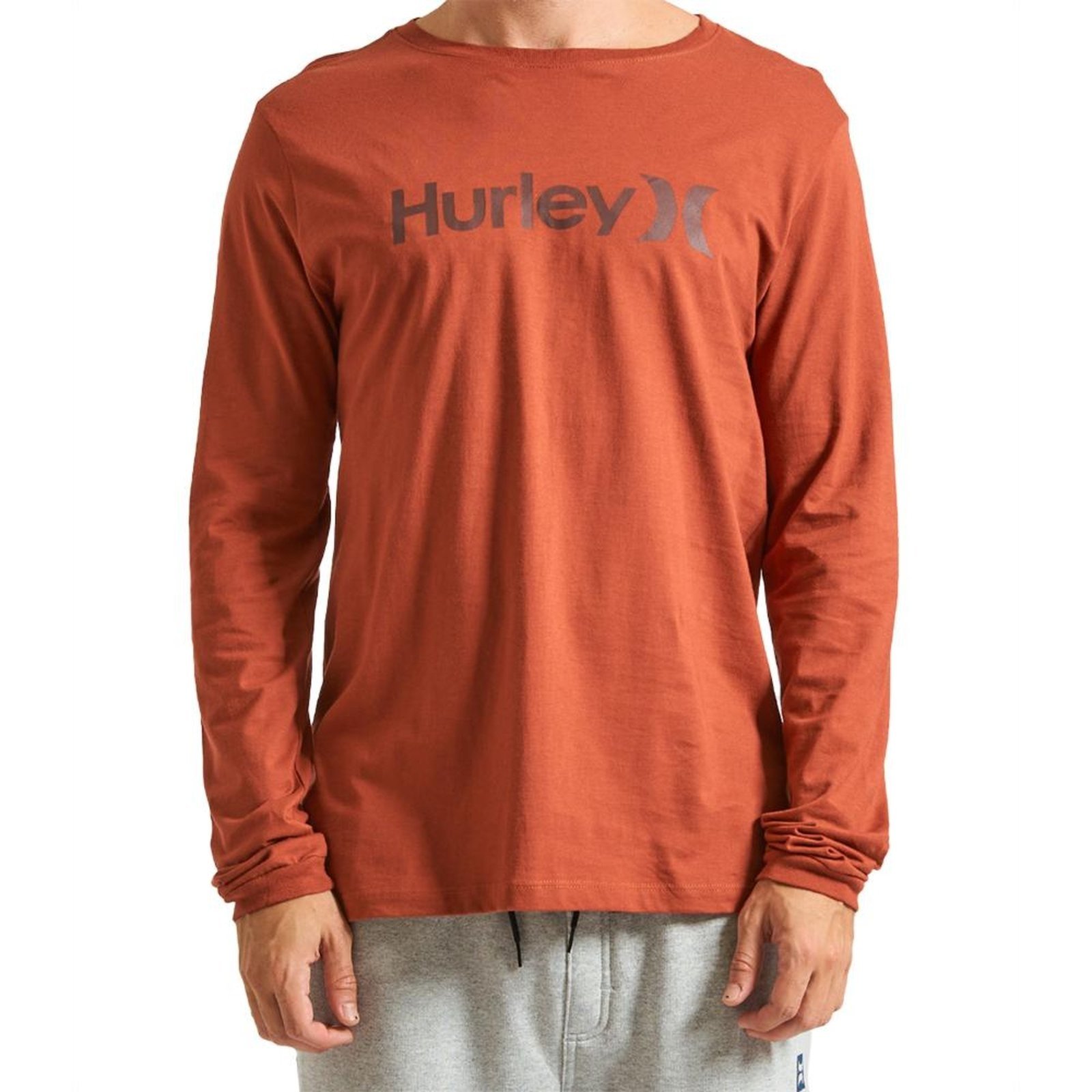 Camiseta Hurley Manga Longa O&O Solid W24 Masculina Vermelho