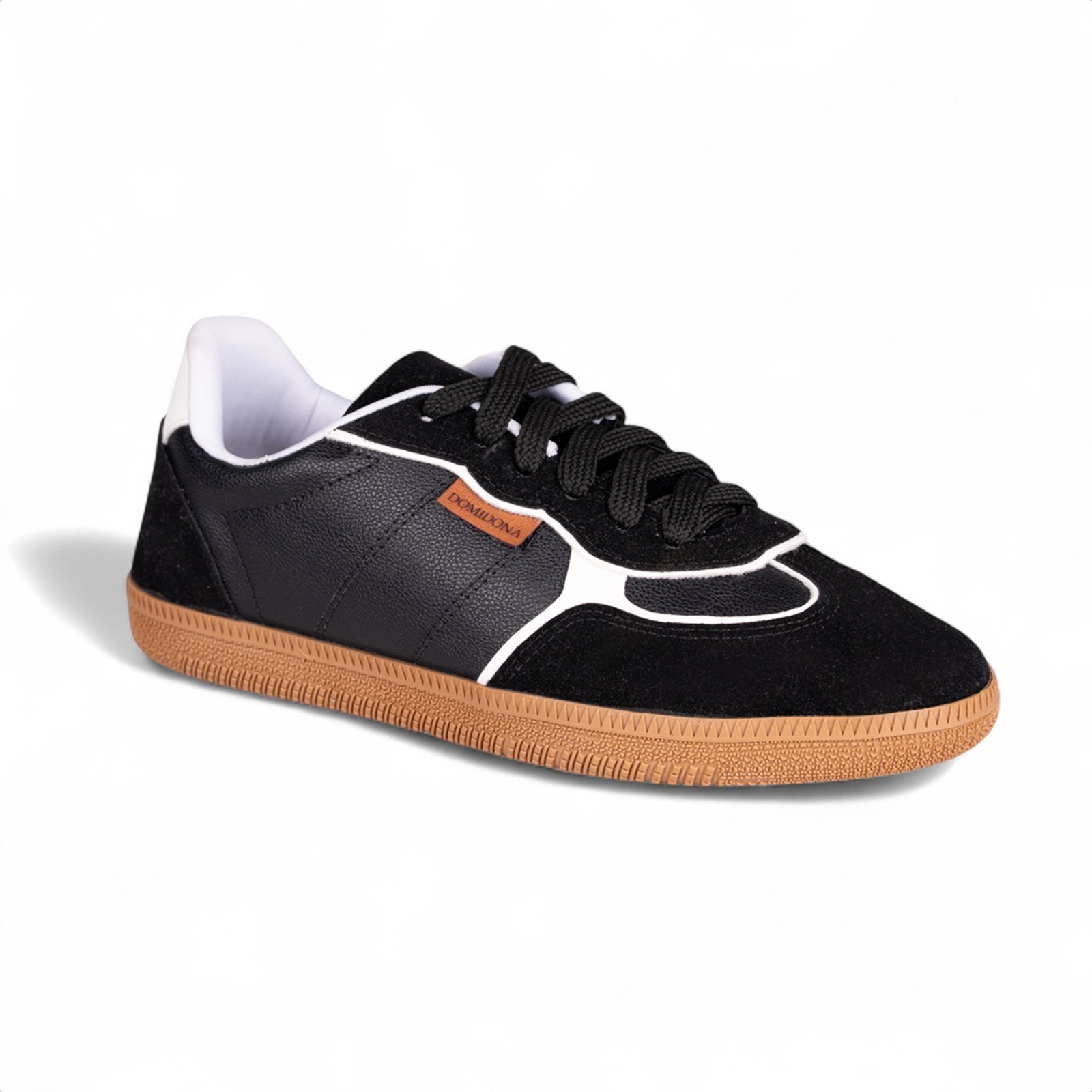 Tênis Feminino Domidona Preto Estilo Streetwear Cano Baixo Casual Verão