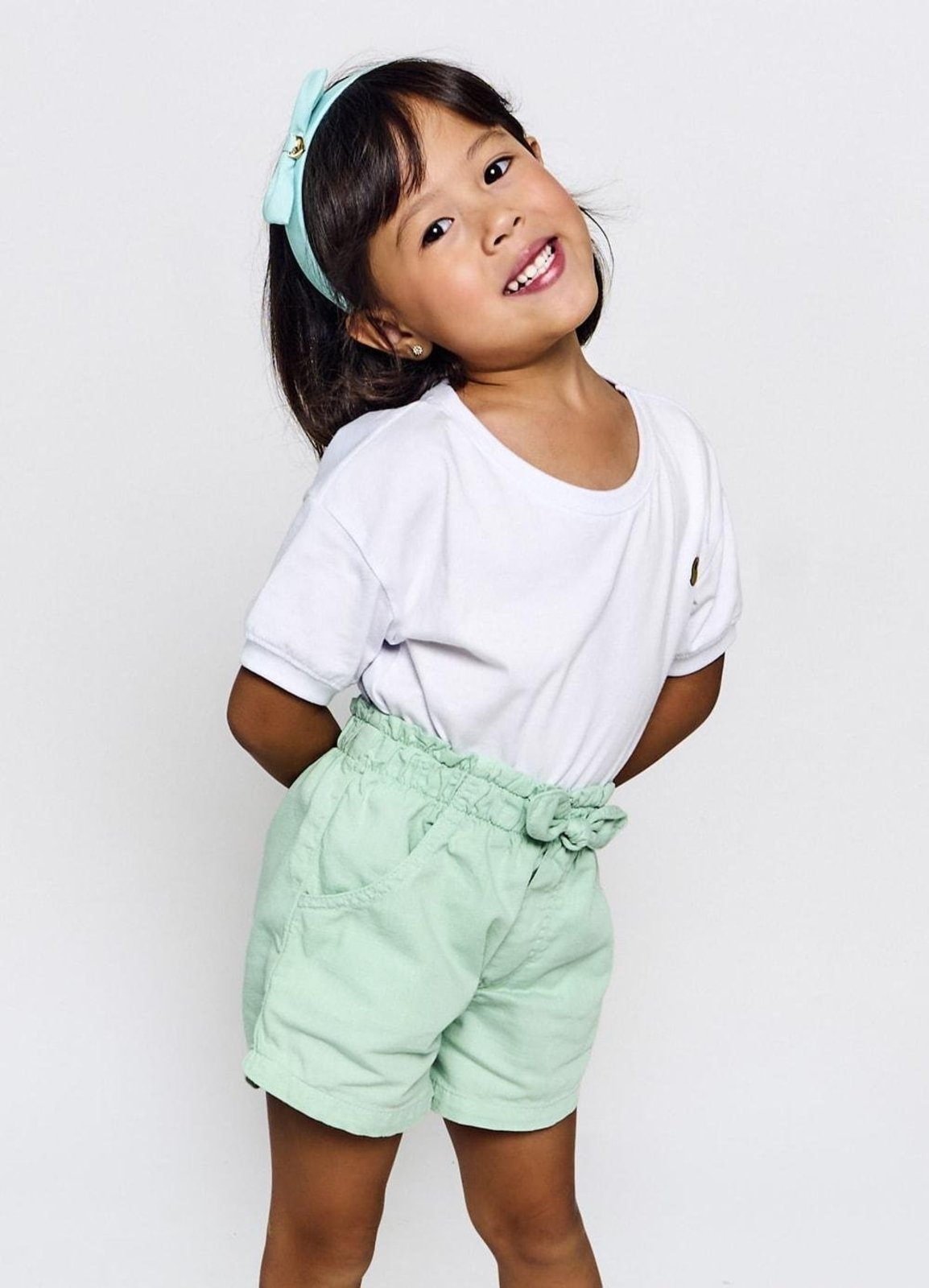Infantil - Arco Menina Básico Laço Alphabeto Verde