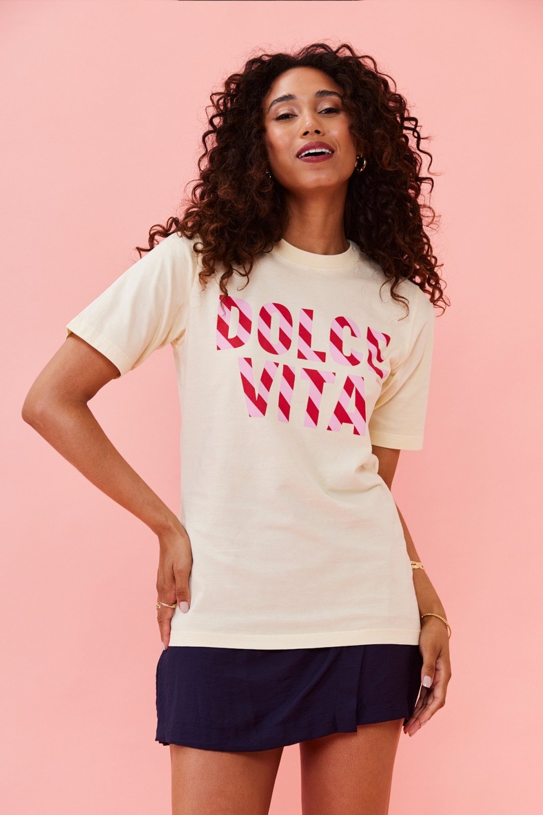 T-Shirt In Love Slim Dolce Vita Amarelo Manteiga