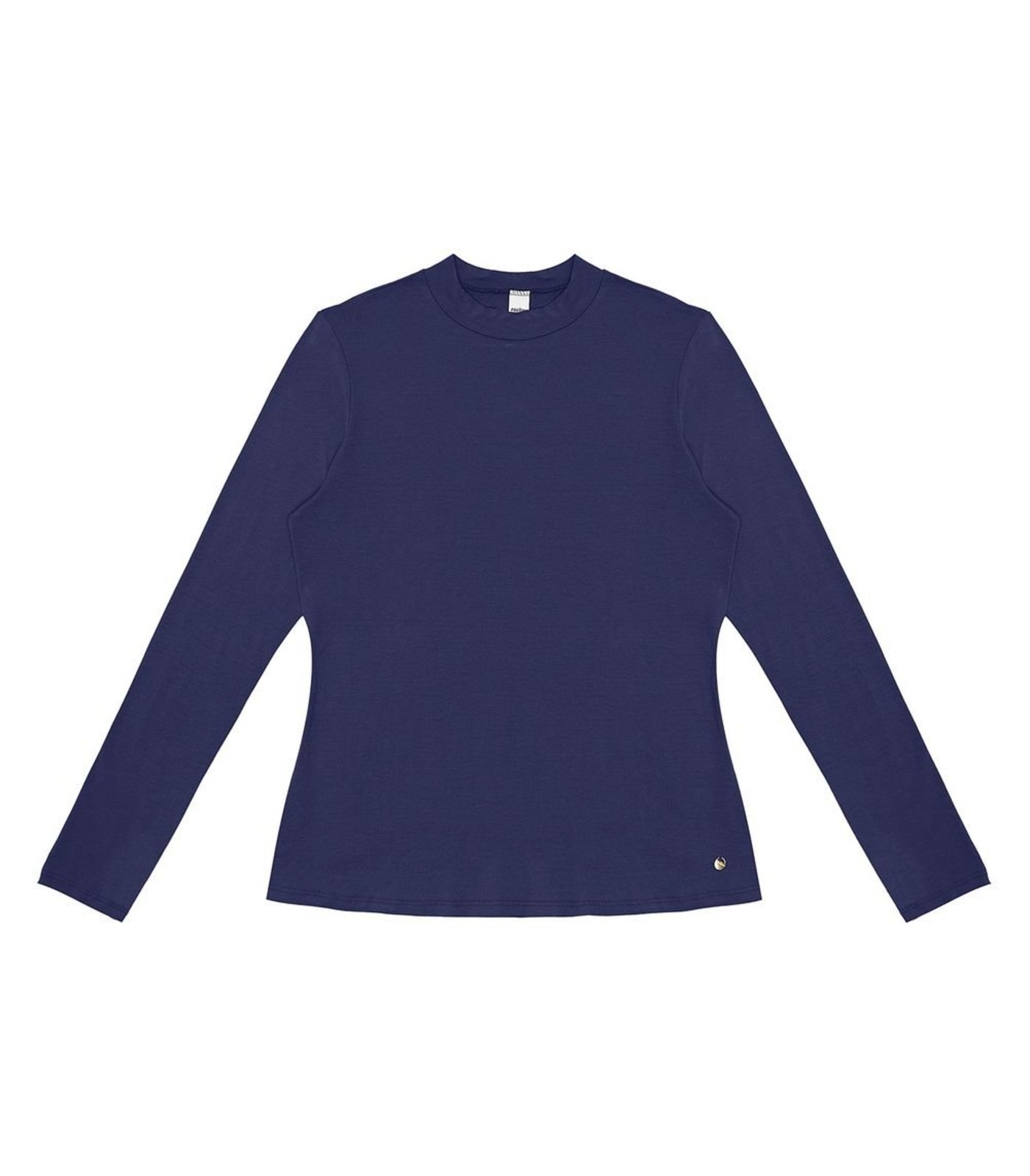 Blusa Feminina Manga Longa Gola Alta Rovitex Azul