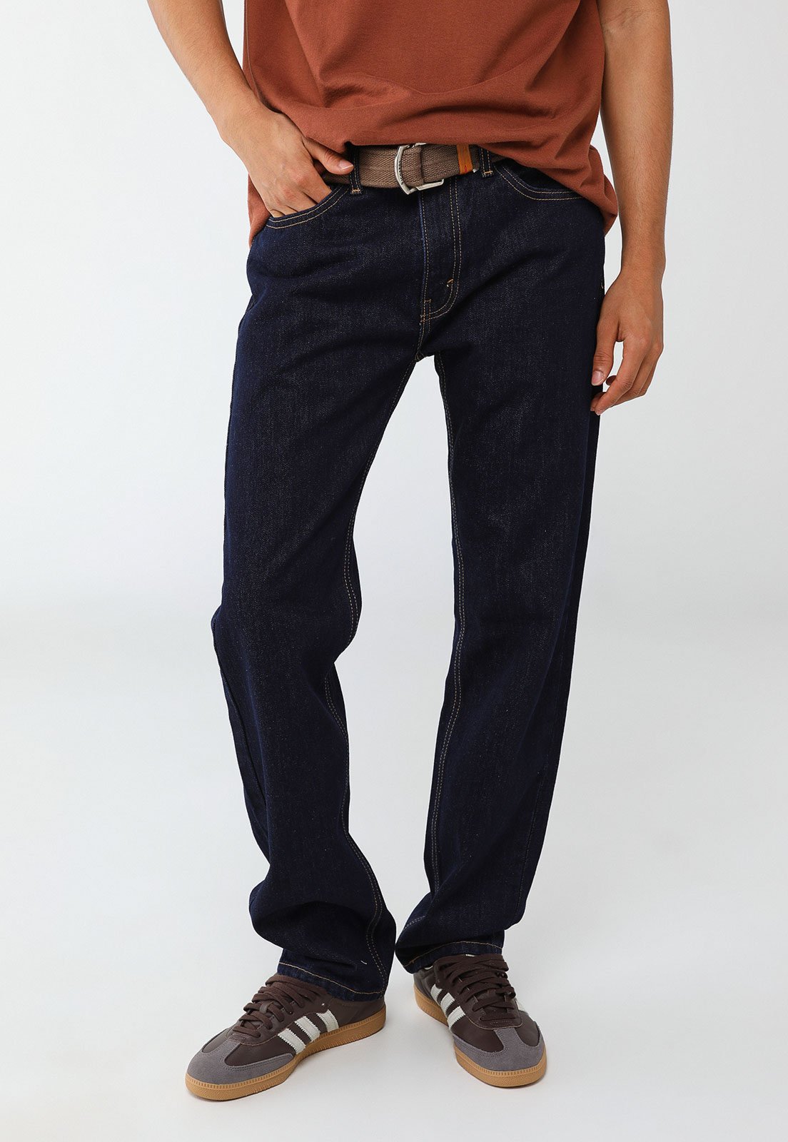 Calça Masculina Levis Reta Azul Escura