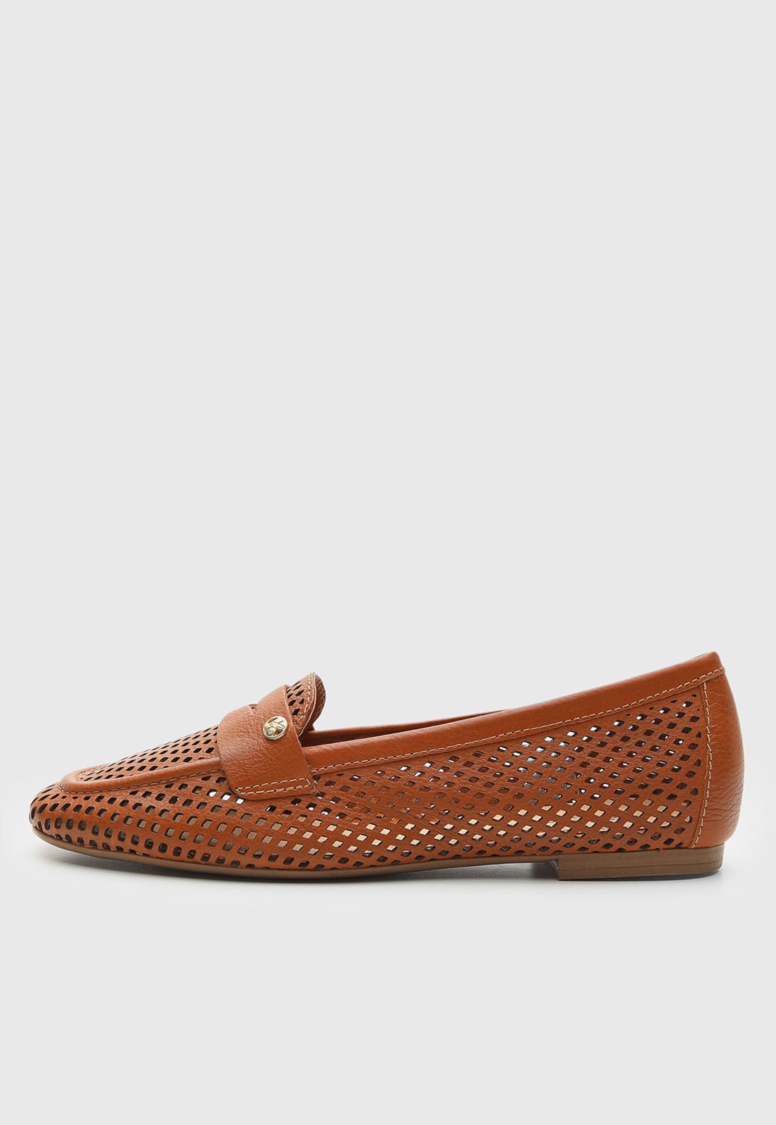 Mocassim Feminino Bottero Vazado Caramelo