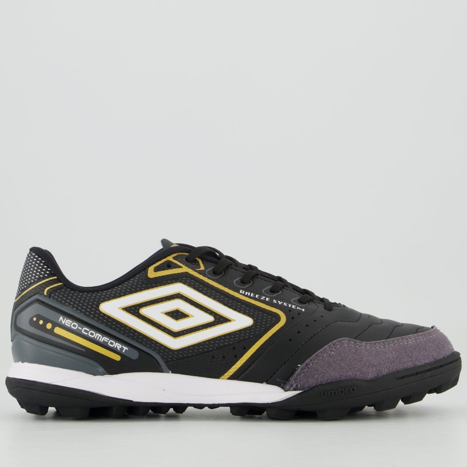 Chuteira Umbro Neo Comfort II Society Preto e Cinza